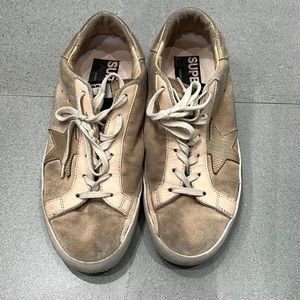 Golden Goose nude suede with gold star size 38
